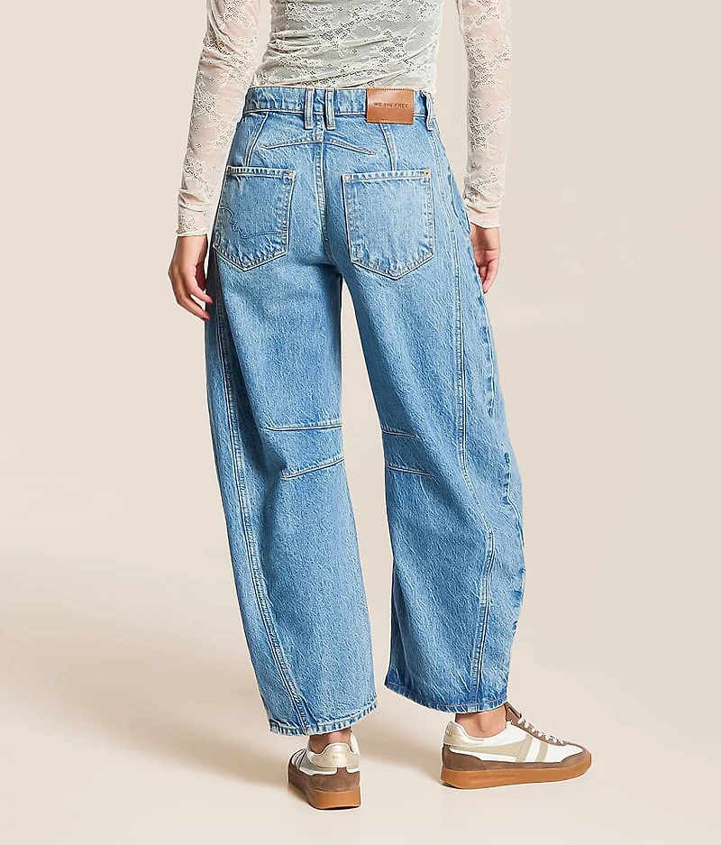 We The Free Good Luck Mid-Rise Barrel Jean