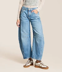 We The Free Good Luck Mid-Rise Barrel Jean