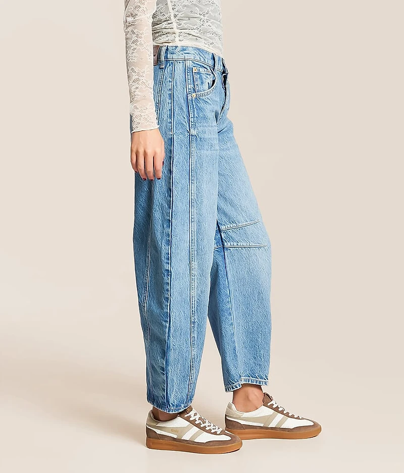 We The Free Good Luck Mid-Rise Barrel Jean