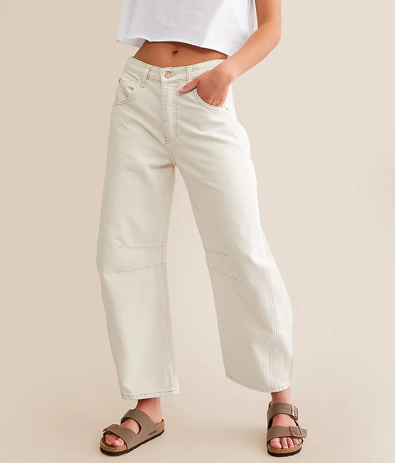 We The Free Good Luck Mid-Rise Barrel Jean