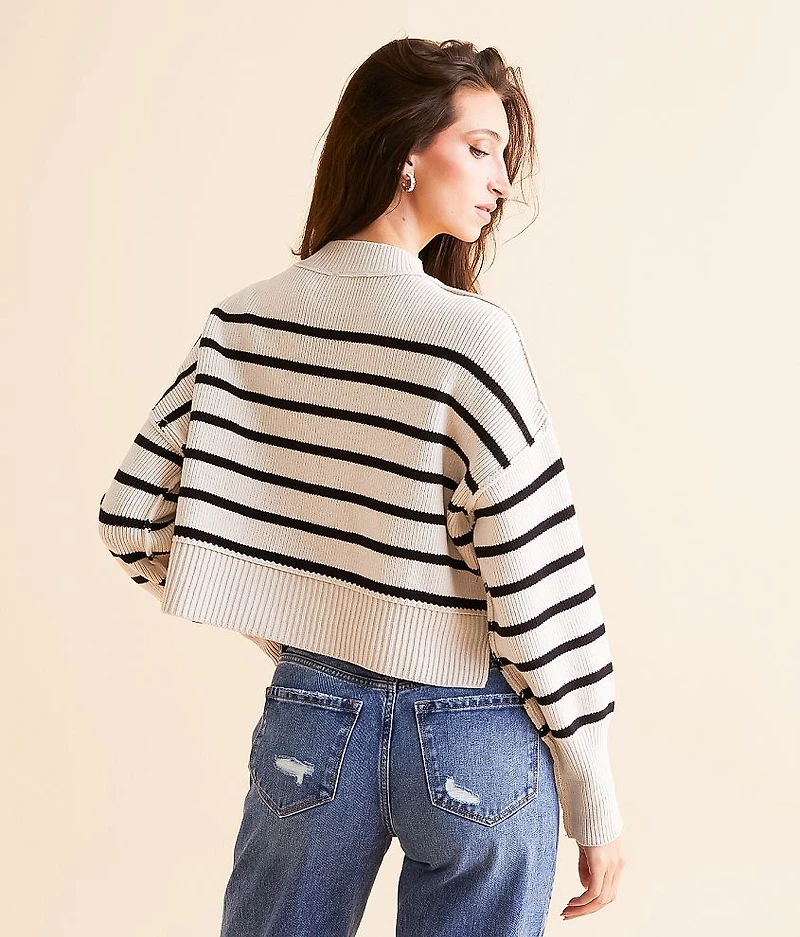 Striped Easy Street Cropped Sweater