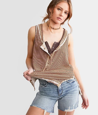 Love Language Henley Tank Top