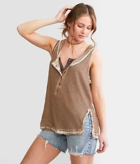 Love Language Henley Tank Top