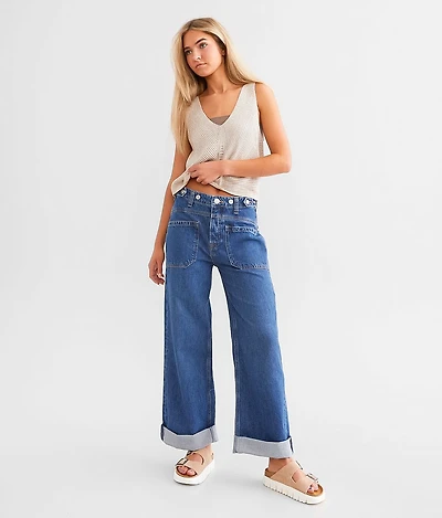 Palmer Wide Leg Cuffed Jean