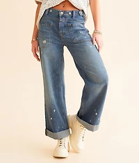 Palmer Wide Leg Cuffed Jean