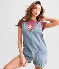High Roller Denim Overall Short