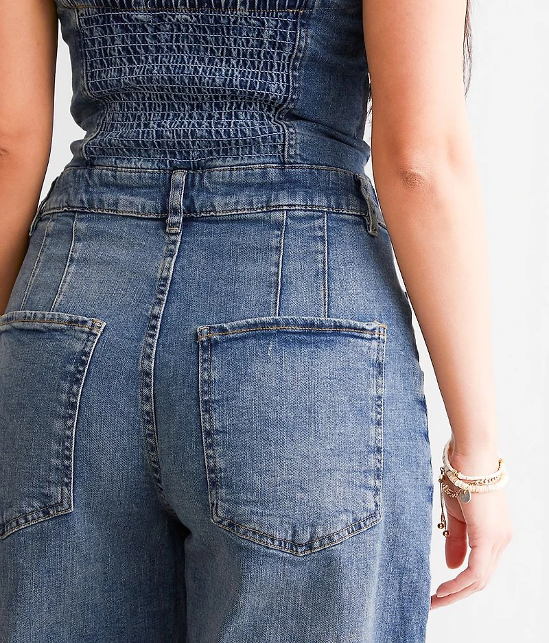 We The People Je Suis Pret Denim Barrel Jumpsuit