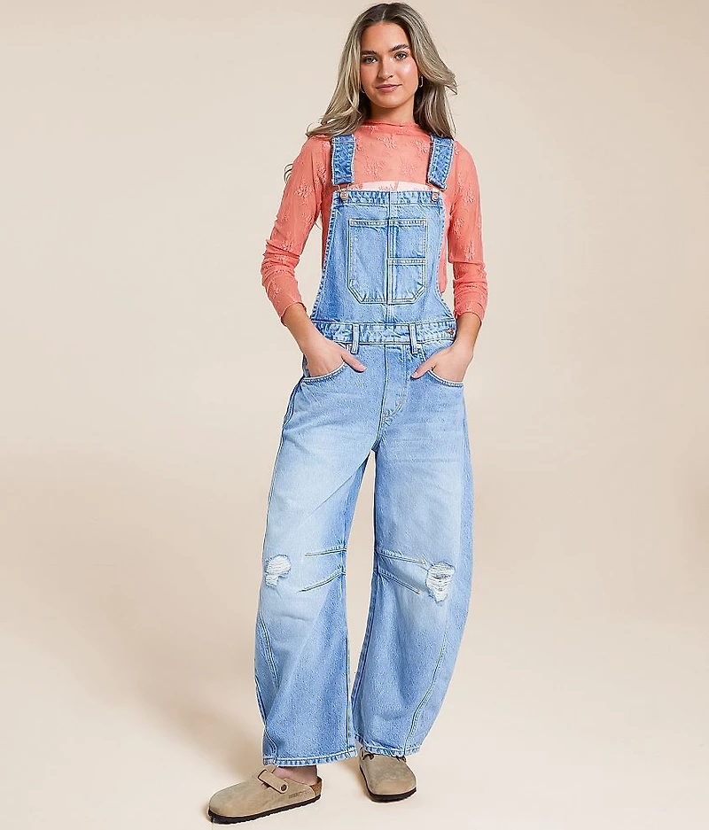 We The Free Good Luck Barrel Overalls
