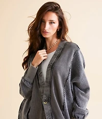 Dreamy Blue Oversized Cardigan