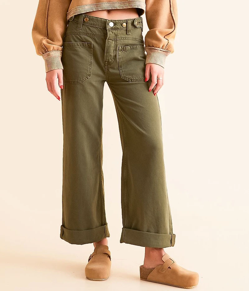 Palmer Wide Leg Cuffed Jean