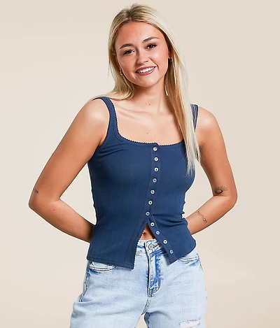 End Game Pointelle Tank Top