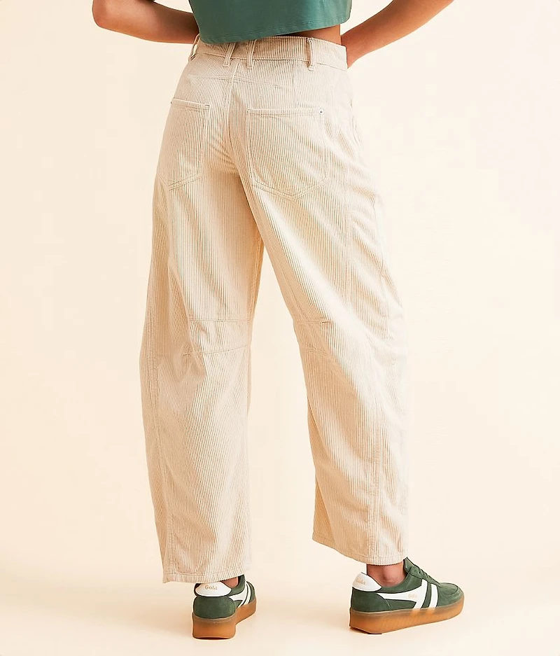 Good Luck Mid-Rise Corduroy Barrel Pant