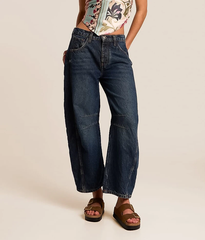 We The Free Good Luck Mid-Rise Barrel Jean