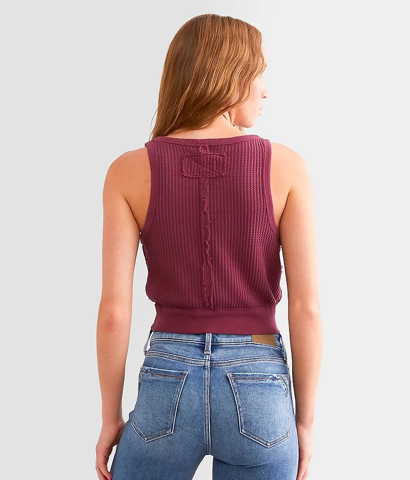 Waffle Knit Vest Tank Top