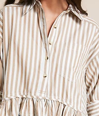 Bailey Cropped Stripe Shirt
