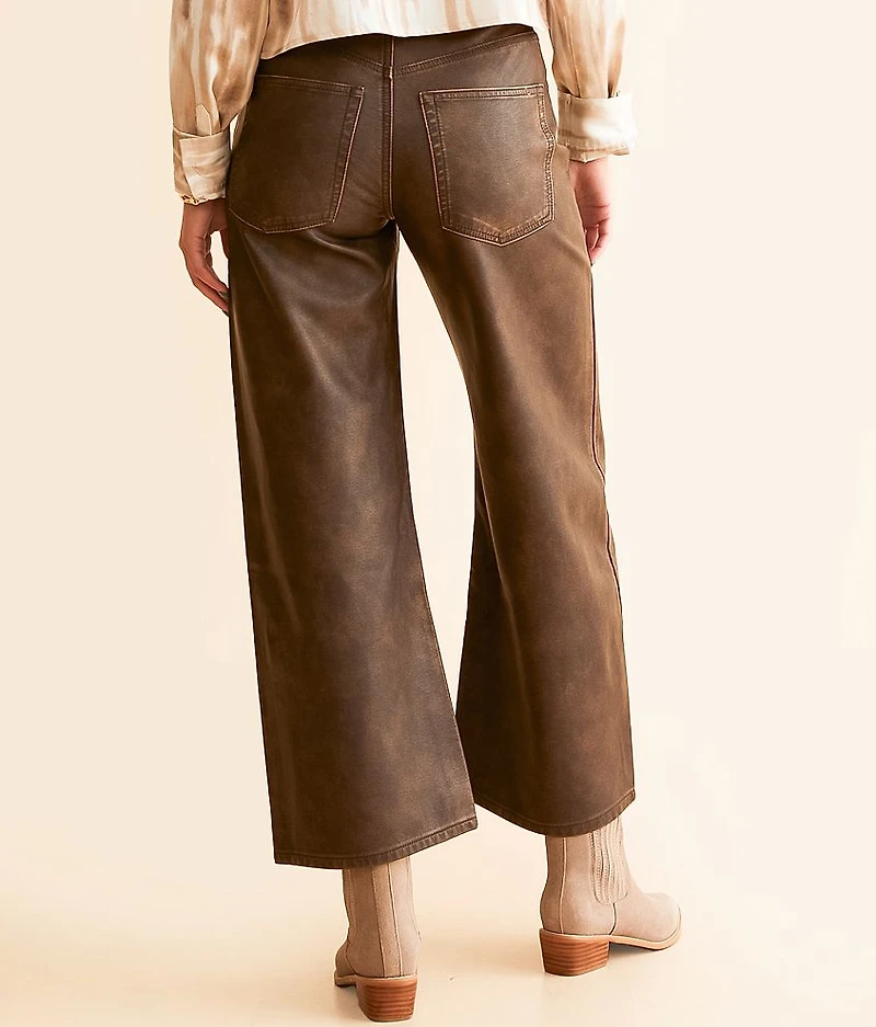 Misha Faux Leather Wide Barrel Pant