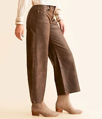 Misha Faux Leather Wide Barrel Pant
