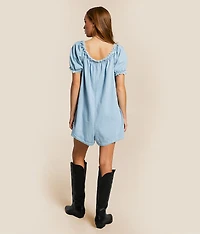 Daisy Denim Babydoll Romper
