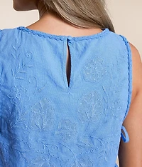 Faded Gardens Cropped Tank Top