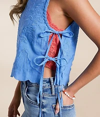 Faded Gardens Cropped Tank Top