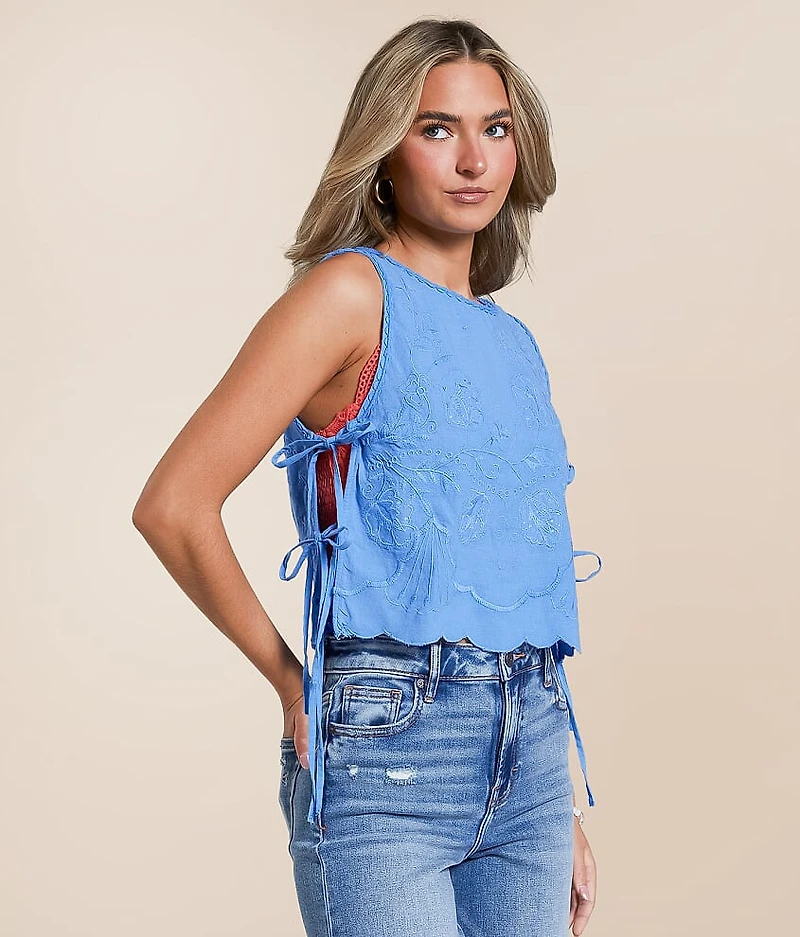 Faded Gardens Cropped Tank Top