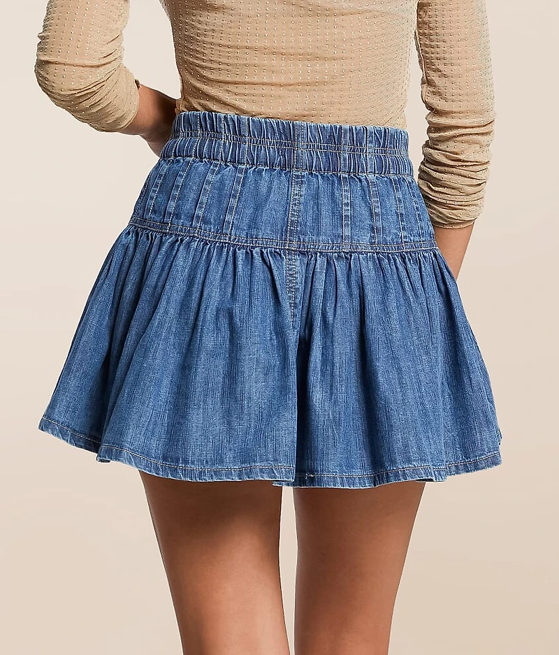 Roselle Denim Mini Skirt