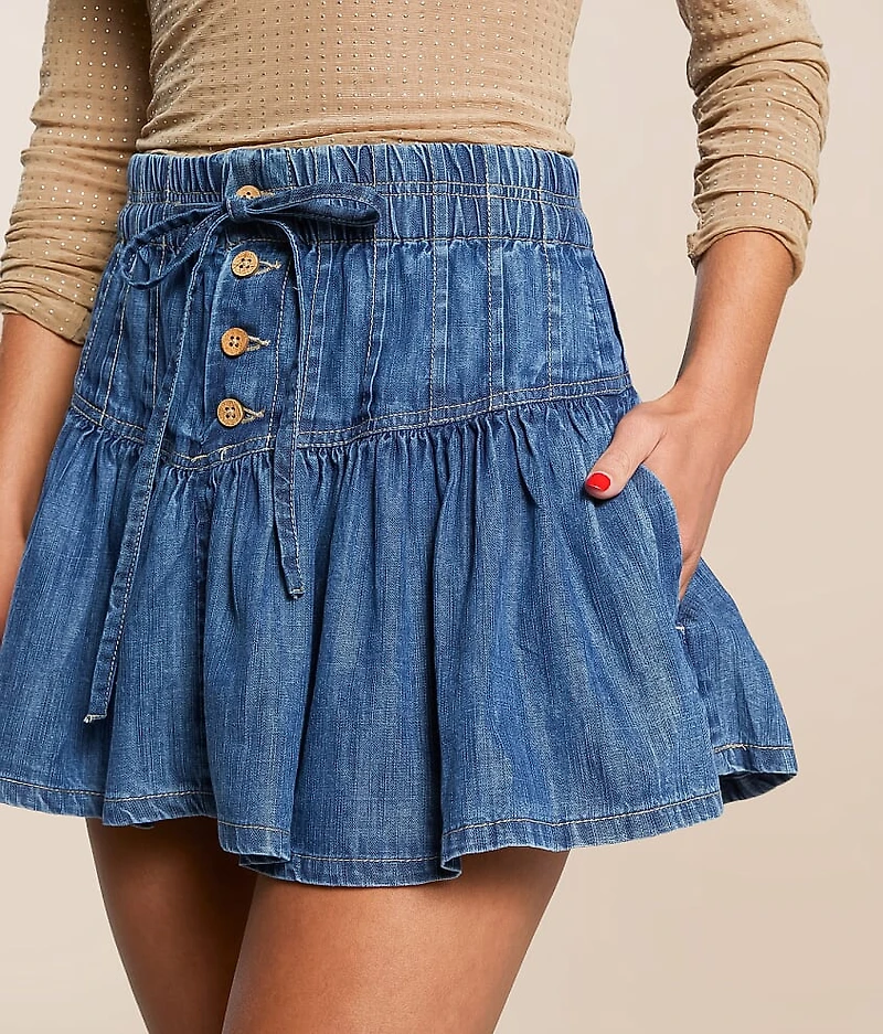 Roselle Denim Mini Skirt