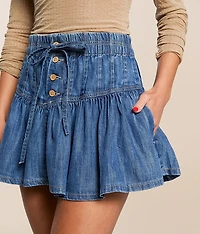 Roselle Denim Mini Skirt