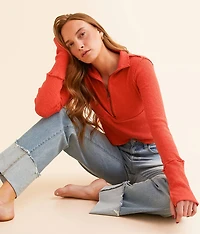 Midnight Half Zip Cropped Pullover