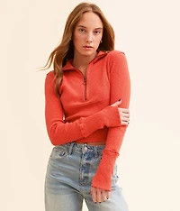 Midnight Half Zip Cropped Pullover