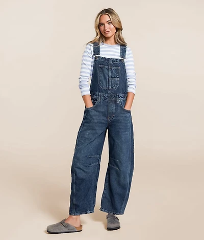 Free People Good Luck Barrel Overalls