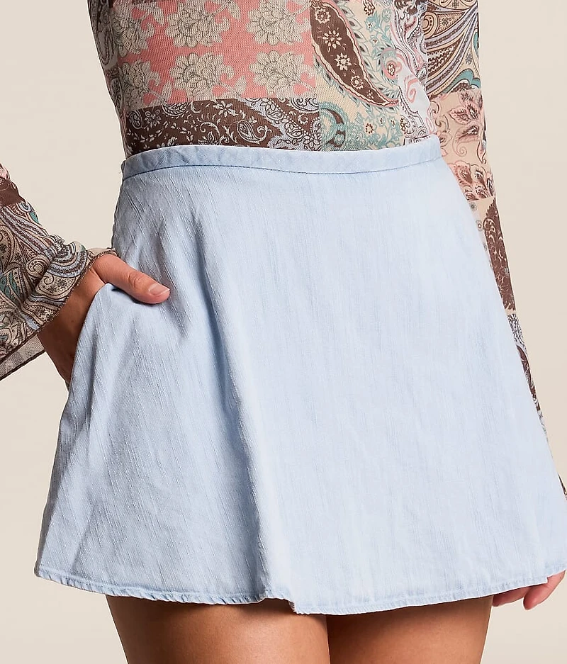 Paradise Found Denim Skort