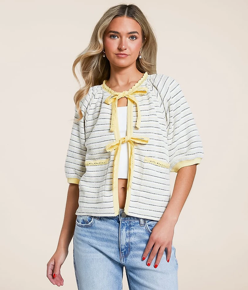 Tropics Front Tie Cardigan