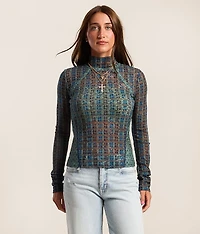 Lyric Plaid Layering Top