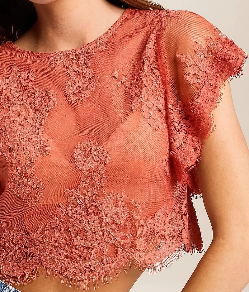 Lunar Ash Lace Top