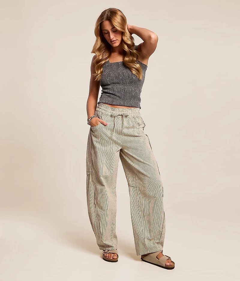 Something Good Striped Barrel Pant