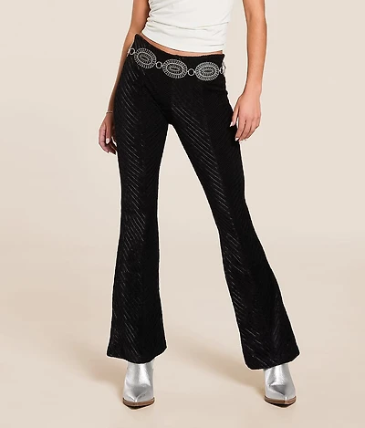 Penny Pull-On Velvet Flare Pant