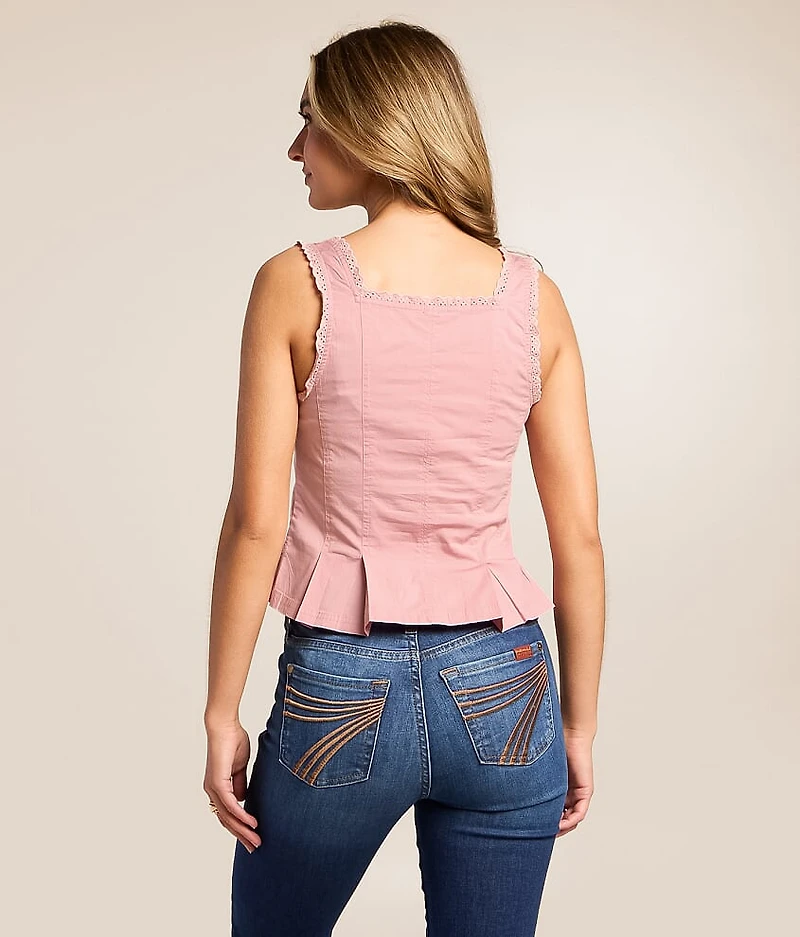 Bridgette Corset Cropped Tank Top