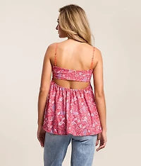 Malia Paisley Print Open Back Tube Top