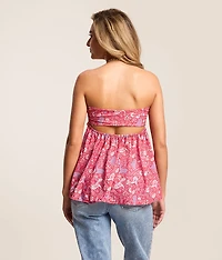 Malia Paisley Print Open Back Tube Top