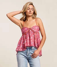 Malia Paisley Print Open Back Tube Top