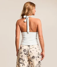 Ramona Denim Halter Tank Top