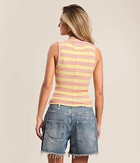 Striped Henley Tank Top