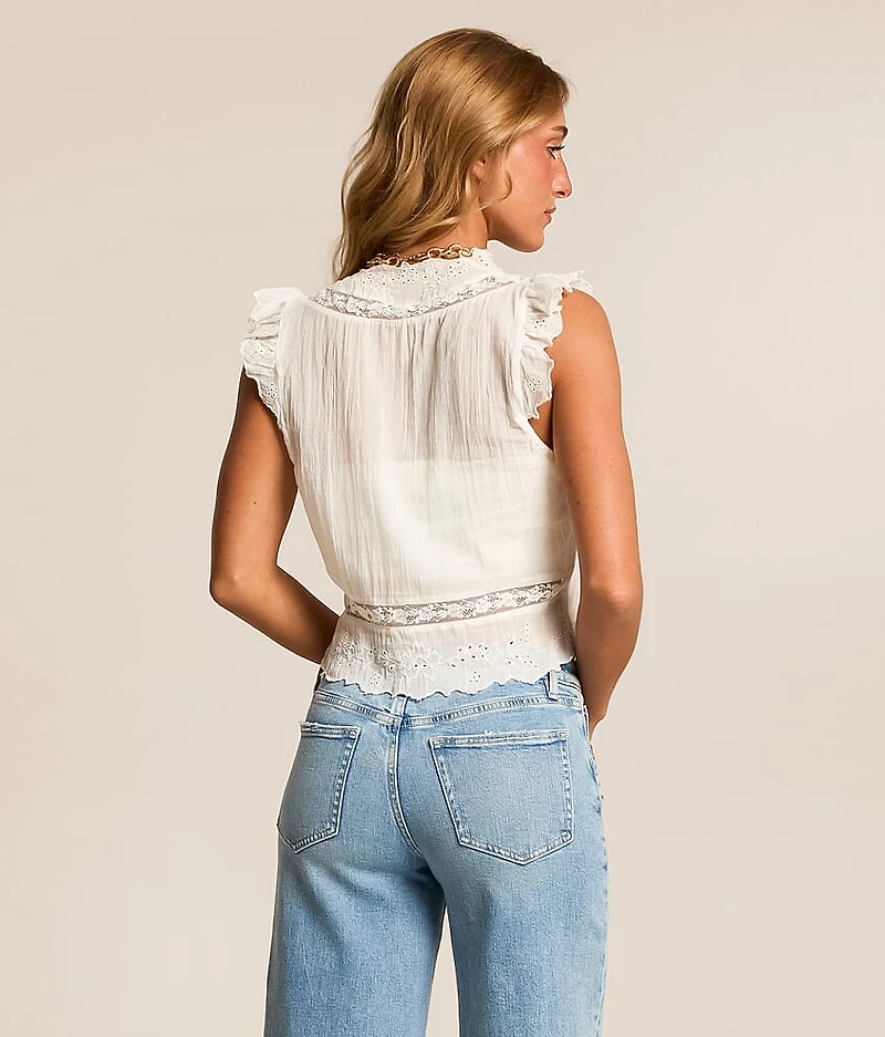 Day Dreamer Eyelet Tank Top