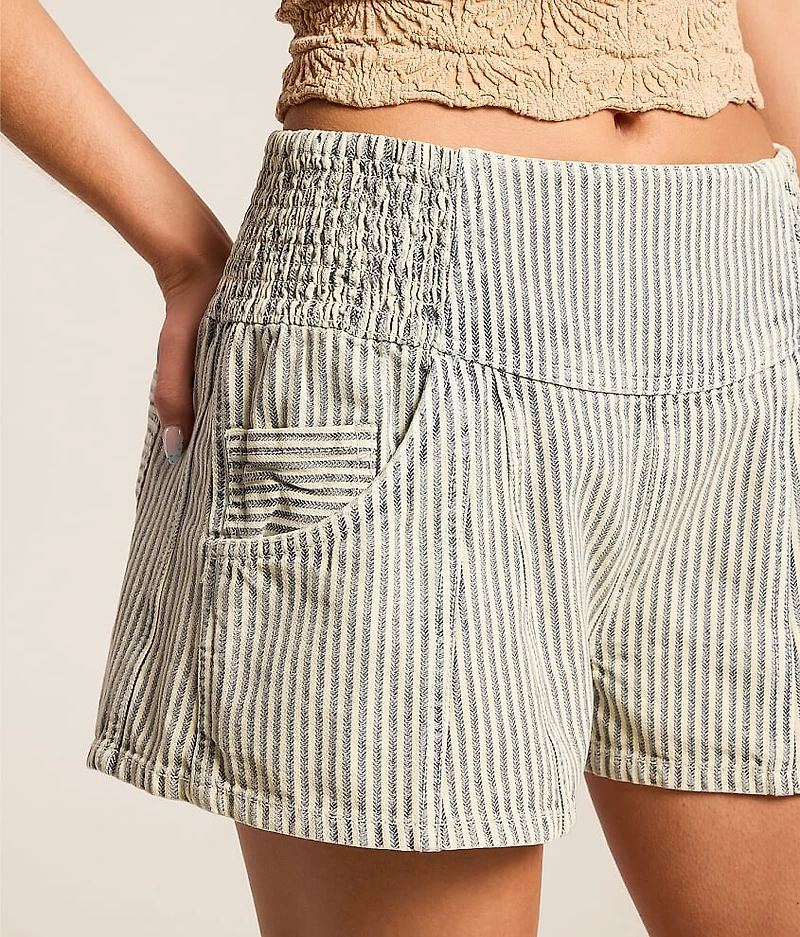 Luna Railroad Striped Pull-On Short