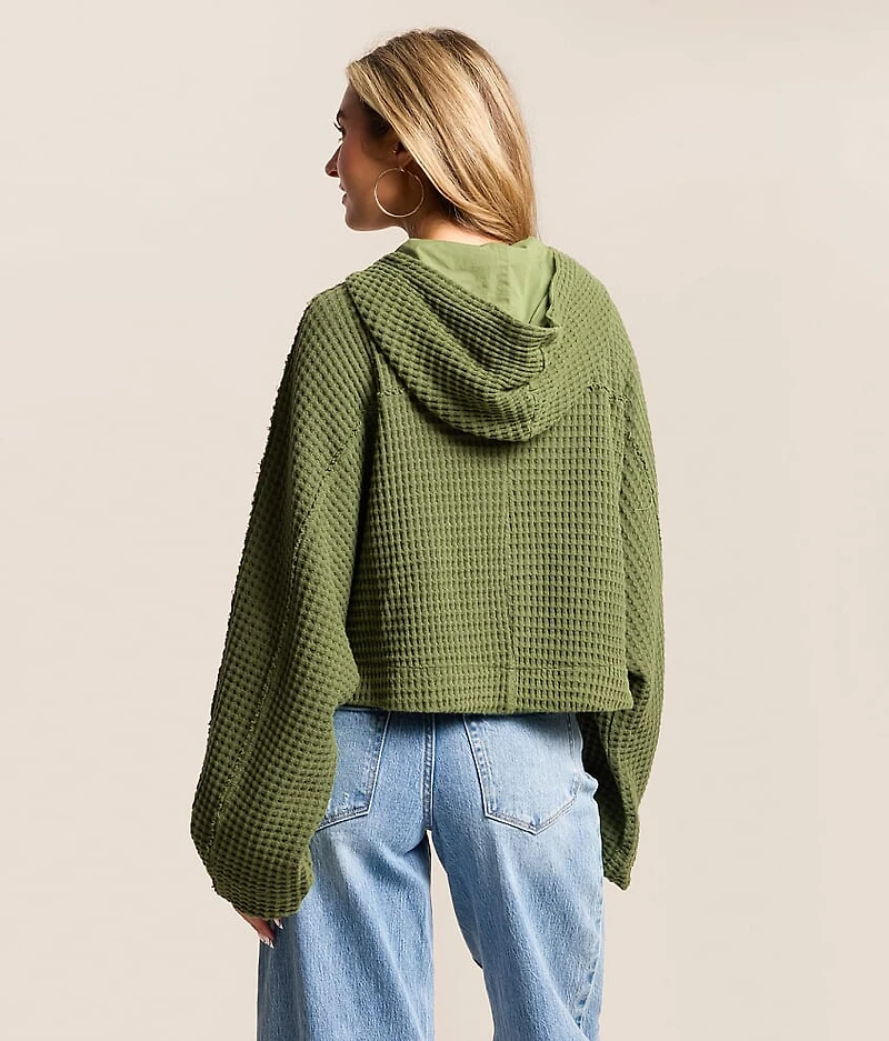 Lolli Cropped Swing Hooded Cardigan