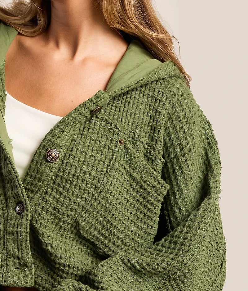 Lolli Cropped Swing Hooded Cardigan