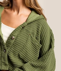Lolli Cropped Swing Hooded Cardigan
