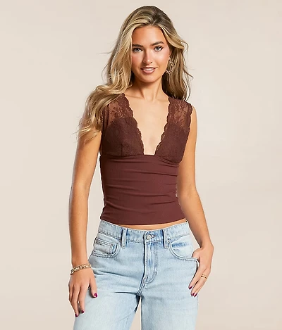 Free People Power Play Cropped Cami Tank Top