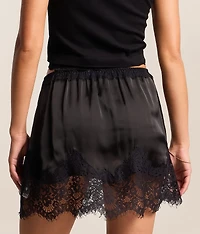 Meet Me The Middle Mini Slip Skirt